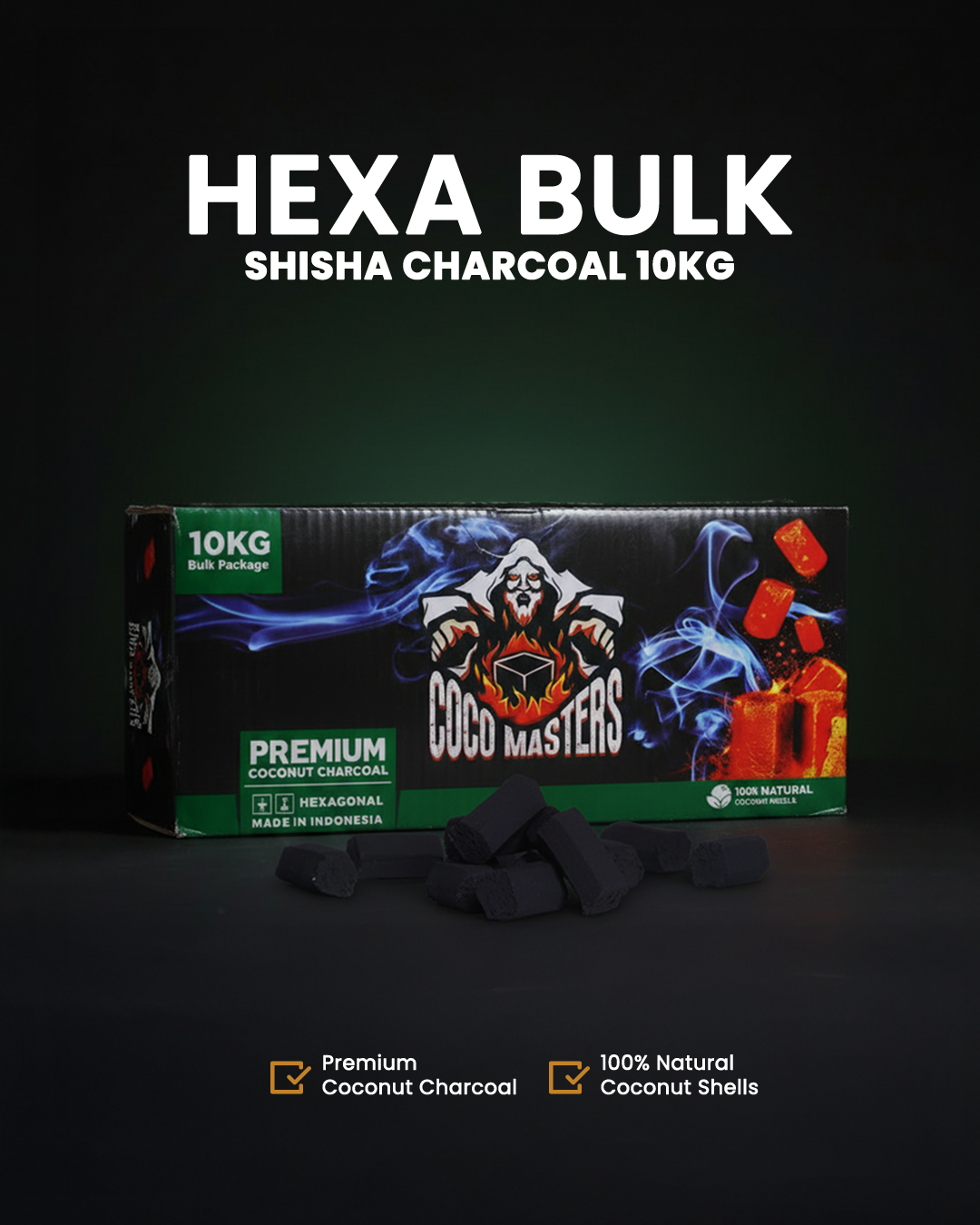 shisha charcoal lebanon cocomasters coconut 100% natural