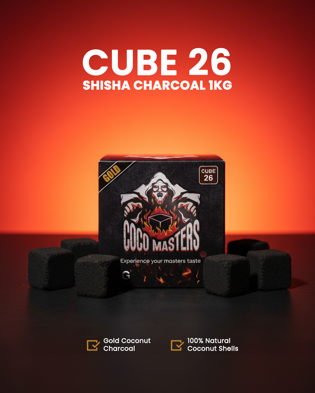 shisha charcoal lebanon cocomasters coconut 100% natural