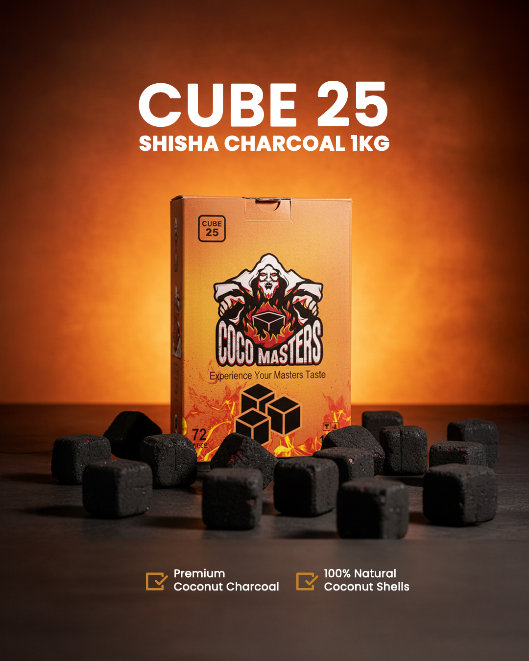 shisha charcoal lebanon cocomasters coconut 100% natural