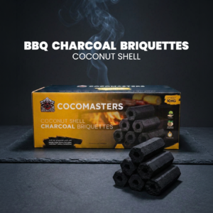 cocomasters bbq coconut 100% briquettes charcoal